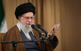 Iran's Supreme Leader Ayatollah Ali Khamenei addresses a meeting with students in Tehran on November 3, 2025. (Photo by KHAMENEI.IR / AFP)