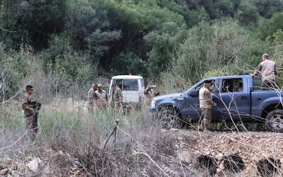 This photograph taken during a press tour organized by the Lebanese army shows soldiers standing near an abandoned tunnel (unseen) said to have been used by Hezbollah, in a mountainous valley on the outskirts of the southern village of Zibqin, on November 28, 2025. (Anwar Amro / AFP) This photograph taken during a press tour organized by the Lebanese army shows soldiers standing near an abandoned tunnel (unseen) said to have been used by Hezbollah, in a mountainous valley on the outskirts of the southern village of Zibqin, on November 28, 2025. (Anwar Amro / AFP)
