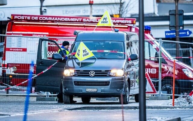 An ambulance is seen at the site of an explosion that ripped through the bar Le Constellation in Crans-Montana, a luxury ski resort town in Switzerland, on January 1, 2026. (Maxime Schmid/AFP) An ambulance is seen at the site of an explosion that ripped through the bar Le Constellation in Crans-Montana, a luxury ski resort town in Switzerland, on January 1, 2026. (Maxime Schmid/AFP)