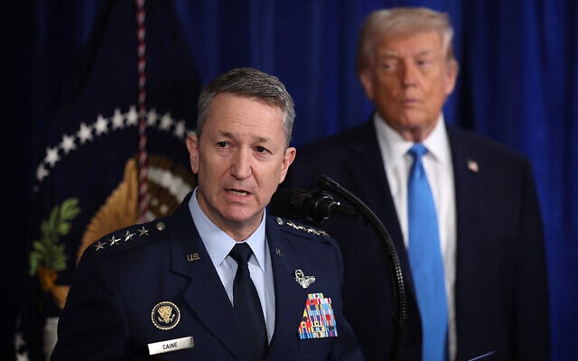 Chairman of the US Joint Chiefs of Staff Dan Caine speaks during a press conference with President Donald Trump at the Mar-a-Lago club on January 3, 2026, in Palm Beach, Florida. (Joe Raedle/Getty Images/AFP)