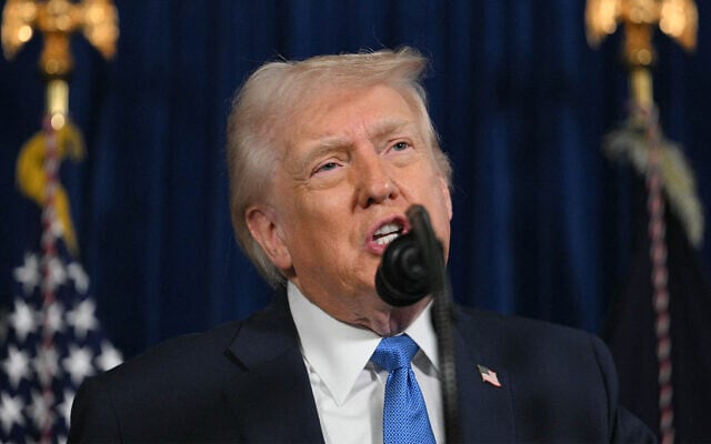 US President Donald Trump speaks to the press following US military actions in Venezuela, at his Mar-a-Lago residence in Palm Beach, Florida, on January 3, 2026. (Jim Watson/AFP) US President Donald Trump speaks to the press following US military actions in Venezuela, at his Mar-a-Lago residence in Palm Beach, Florida, on January 3, 2026. (Jim Watson/AFP)