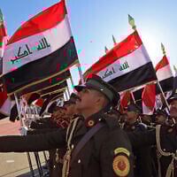 Illustrative: Newly graduated Iraqi army officers take part in a military parade during the Army Day celebrations at Military College in Baghdad on January 6, 2026. (AHMAD AL-RUBAYE / AFP)