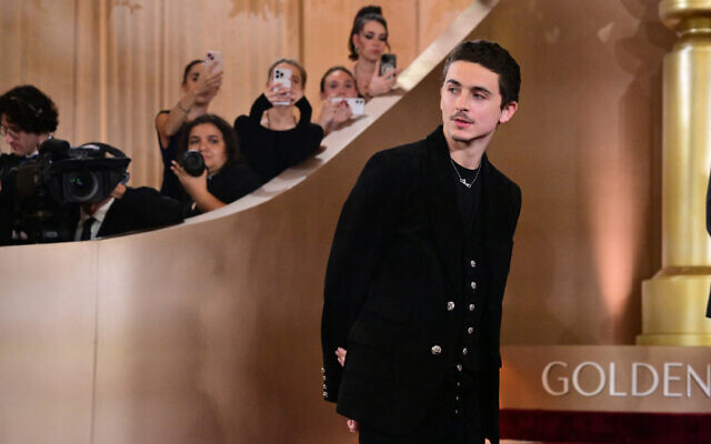 French-US actor Timothee Chalamet attends the 83rd annual Golden Globe Awards at the Beverly Hilton hotel in Beverly Hills, California, on January 11, 2026. (Frederic J. Brown / AFP)
