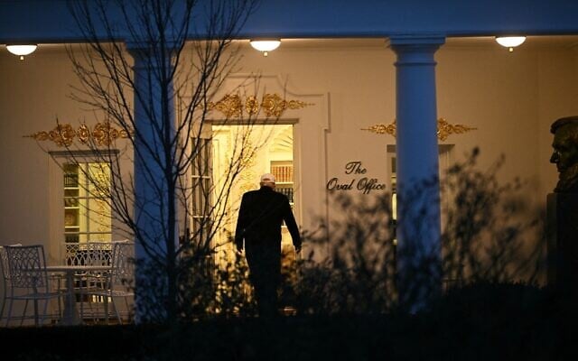 US President Donald Trump enters the Oval Office at the White House in Washington on January 13, 2026. (Brendan Smialowski/AFP) US President Donald Trump enters the Oval Office at the White House in Washington on January 13, 2026. (Brendan Smialowski/AFP)