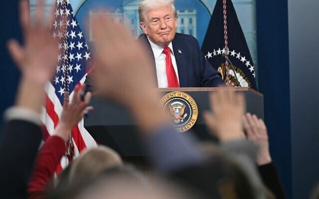 US President Donald Trump speaks during a briefing in the Brady Briefing Room of the White House in Washington, DC, on January 20, 2026 (SAUL LOEB / AFP) US President Donald Trump speaks during a briefing in the Brady Briefing Room of the White House in Washington, DC, on January 20, 2026 (SAUL LOEB / AFP)