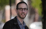 California State Senator Scott Wiener is shown at a Halloween event while campaigning in San Francisco, Saturday, Oct. 26, 2024. (AP Photo/Jeff Chiu)
