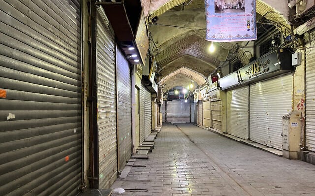 Shops are closed during protests in Tehran's centuries-old main bazaar, Iran, January 6, 2026. (AP Photo/Vahid Salemi)