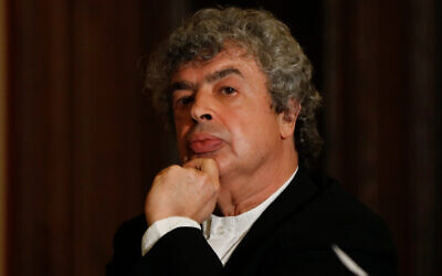Semyon Bychkov meets with media after being appointed the Czech Philharmonic new chief conductor and music director at the Rudolfinum concert hall in Prague, Czech Republic, October 16, 2017. (AP/Petr David Josek, File)