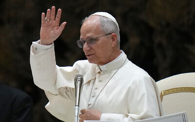 Pope Leo XIV holds his weekly general audience in the Paul VI Hall at the Vatican, January 7, 2026. (AP/Alessandra Tarantino)