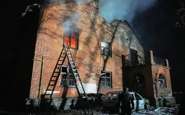 A residential building burns after a Russian strike in Kyiv, Ukraine, January 9, 2026. (AP Photo/Efrem Lukatsky) A residential building burns after a Russian strike in Kyiv, Ukraine, January 9, 2026. (AP Photo/Efrem Lukatsky)