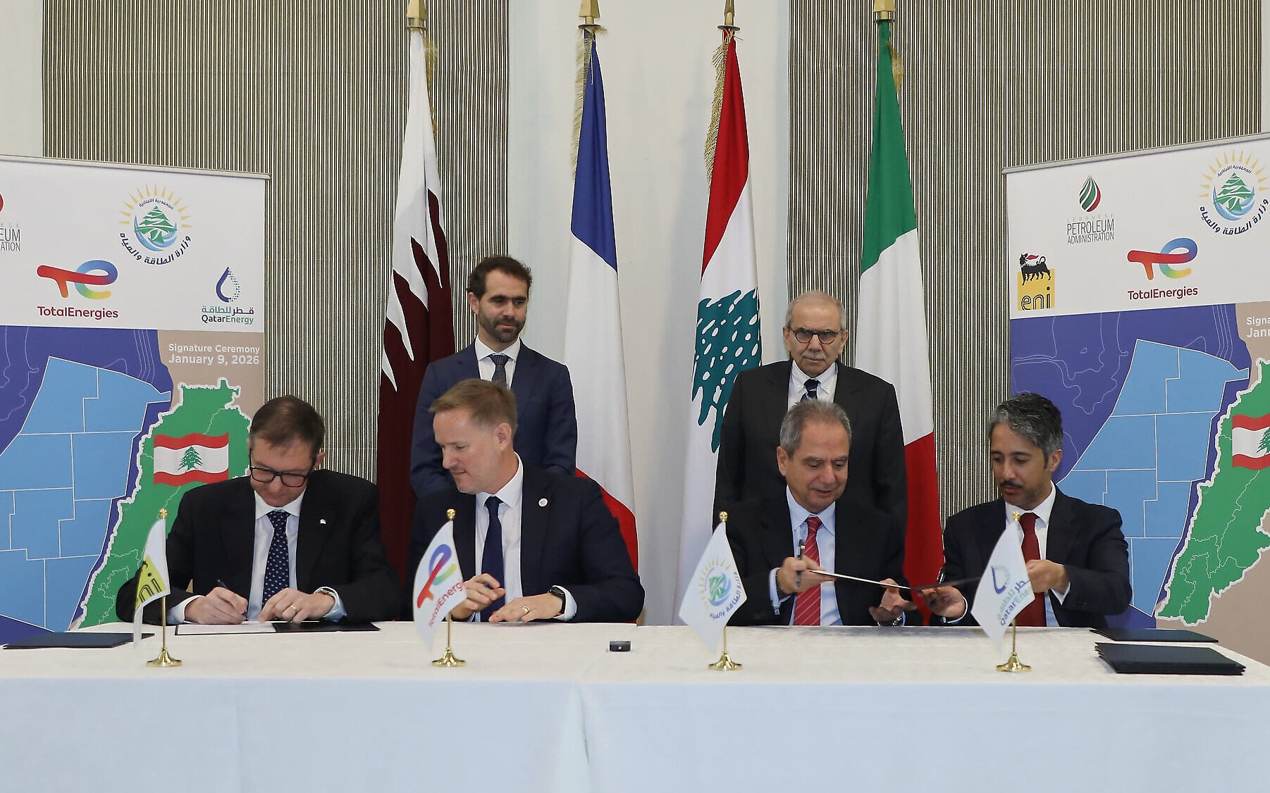 Lebanon inks deal with international firms to explore gas in offshore area bordering Israel