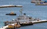 The Iranian navy ship Naghdi is seen docked at Simon's Town Harbour in Cape Town, South Africa, January 9, 2026. (AP Photo/Nardus Engelbrecht)