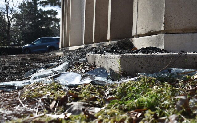 Burnt debris from a fire at the Beth Israel Congregation glints in the sun on January 12, 2026, in Jackson, Mississippi. (AP/Sophie Bates) Burnt debris from a fire at the Beth Israel Congregation glints in the sun on January 12, 2026, in Jackson, Mississippi. (AP/Sophie Bates)