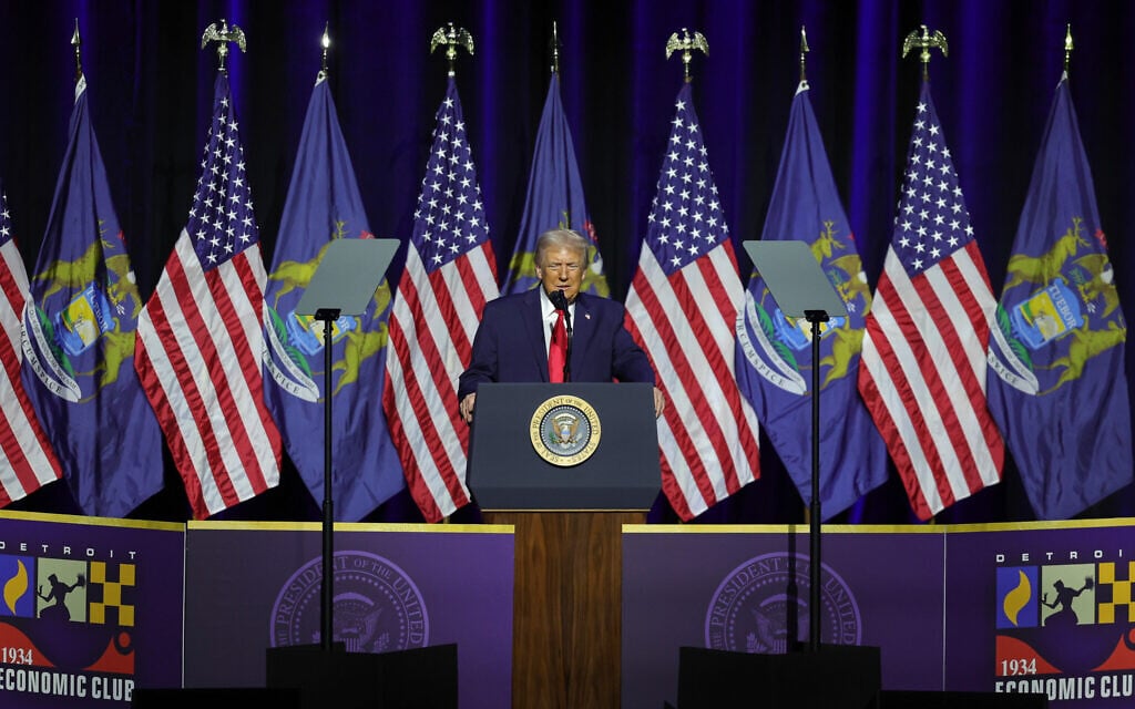 President Donald Trump speaks at the Detroit Economic Club, Jan. 13, 2026 in Detroit. (AP Photo/Ryan Sun) President Donald Trump speaks at the Detroit Economic Club, Jan. 13, 2026 in Detroit. (AP Photo/Ryan Sun)