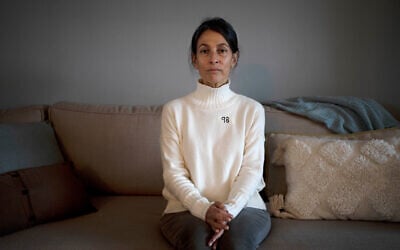 Rachel Goldberg-Polin poses for a portrait on day 98 since her son, Hersh Goldberg-Polin was kidnapped by Hamas, in Jerusalem, January 12, 2024. (AP Photo/Maya Alleruzzo, File)