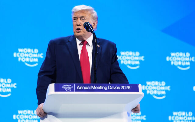 US President Donald Trump addresses the audience during the annual meeting of the World Economic Forum in Davos, Switzerland, January 21, 2026. (AP Photo/ Evan Vucci) US President Donald Trump addresses the audience during the annual meeting of the World Economic Forum in Davos, Switzerland, January 21, 2026. (AP Photo/ Evan Vucci)