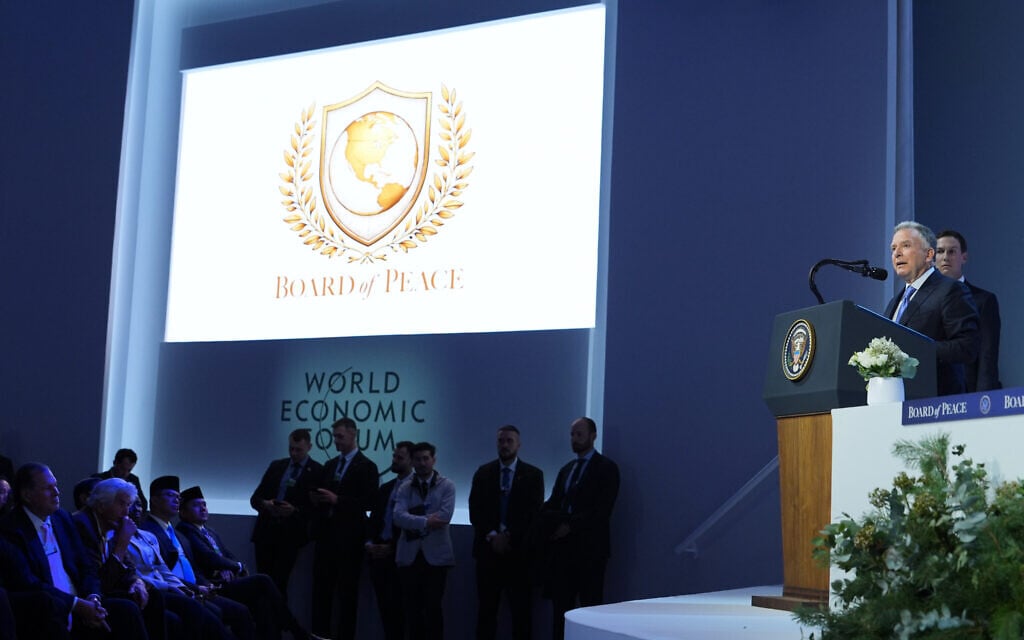 Shiny Board of Peace logo resembles Trump-style UN emblem