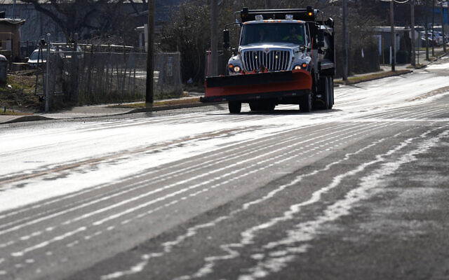 A Nashville Department of Transportation truck applies salt brine to a roadway Thursday, Jan. 22, 2026, in Nashville, Tenn. ahead of a winter storm expected to hit the state over the weekend. (AP Photo/George Walker IV) A Nashville Department of Transportation truck applies salt brine to a roadway Thursday, Jan. 22, 2026, in Nashville, Tenn. ahead of a winter storm expected to hit the state over the weekend. (AP Photo/George Walker IV)