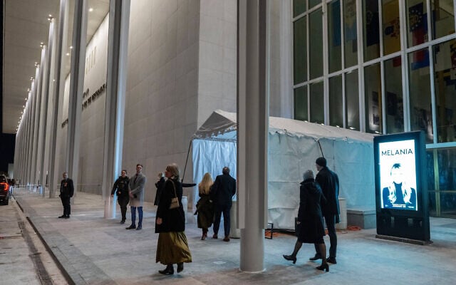 People walk into The John F. Kennedy Memorial Center For The Performing Arts for the premiere of "Melania," January 29, 2026. (AP Photo/Kevin Wolf) People walk into The John F. Kennedy Memorial Center For The Performing Arts for the premiere of "Melania," January 29, 2026. (AP Photo/Kevin Wolf)