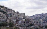 A view of Batn al-Hawa, a section of the Silwan neighborhood of East Jerusalem, on December 19, 2025. (Charlie Summers/Times of Israel)