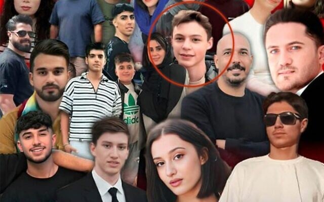 A picture of David Bennett, the son of former prime minister Naftali Bennett is seen among pictures of alleged victims of the Iranian crackdown on protests in Iran (X/ used in accordance with Clause 27a of the Copyright Law) A picture of David Bennett, the son of former prime minister Naftali Bennett is seen among pictures of alleged victims of the Iranian crackdown on protests in Iran (X/ used in accordance with Clause 27a of the Copyright Law)