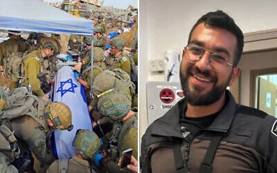 The body of Master Sgt. Ran Gvili (right) is seen after being located by Israeli troops at a cemetery in eastern Gaza City, January 26. 2026. (Courtesy) The body of Master Sgt. Ran Gvili (right) is seen after being located by Israeli troops at a cemetery in eastern Gaza City, January 26. 2026. (Courtesy)