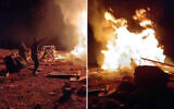 Footage allegedly shows settlers setting fire to property in the Palestinian enclave of Masafer Yatta, in the southern West Bank, January 27, 2026. (X; Used in accordance with Clause 27a of the Copyright Law)