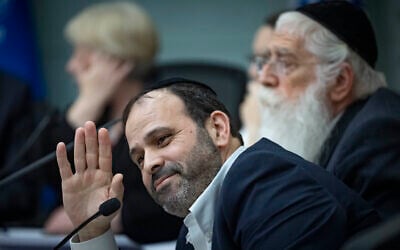 Shas MK Yinon Azoulay attends a Foreign Affairs and Defense Committee meeting at the Knesset, in Jerusalem, January 8, 2026. (Yonatan Sindel/Flash90) Shas MK Yinon Azoulay attends a Foreign Affairs and Defense Committee meeting at the Knesset, in Jerusalem, January 8, 2026. (Yonatan Sindel/Flash90)