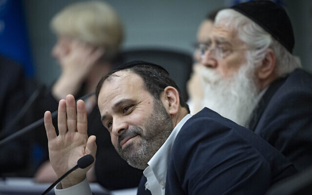 Shas MK Yinon Azoulay attends a Foreign Affairs and Defense Committee meeting at the Knesset, in Jerusalem, January 8, 2026. (Yonatan Sindel/Flash90) Shas MK Yinon Azoulay attends a Foreign Affairs and Defense Committee meeting at the Knesset, in Jerusalem, January 8, 2026. (Yonatan Sindel/Flash90)
