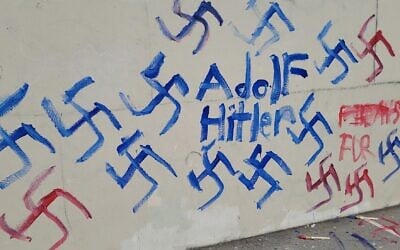 Graffiti at a park in Brooklyn, January 21, 2026. (Courtesy/Community Board 12)