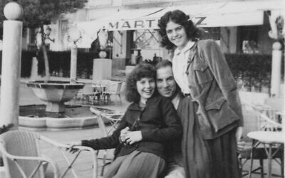 Ninette (left) and Viviane Dreyfus with Edgar outside the Martinez Hotel in Marseille, where ‘Tout Paris’ exiles gathered to exchange wartime gossip. (Courtesy of John Jay and Lady Swaythling and her family)