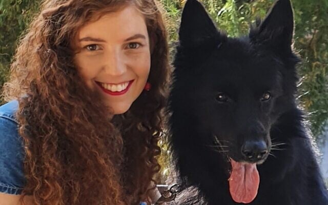 Shany Dror with her dog Mitos. (Courtesy)
