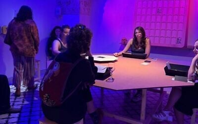 One of the six role-playing games in 'Roll of Destiny,' in the Neve Schechter gallery, open through January 16, 2026. (Courtesy Efrat Mazor)