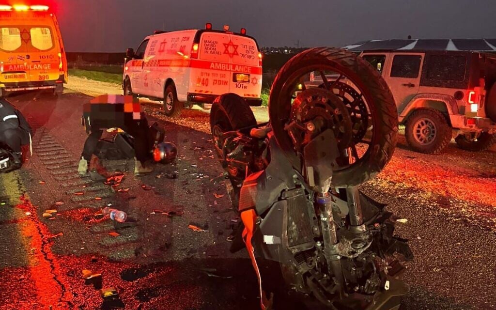 Ambulances at the scene of a crash that killed Be'ersheva District Court President Benny Sagi on January 4, 2026. (Courtesy of Magen David Adom) Ambulances at the scene of a crash that killed Be'ersheva District Court President Benny Sagi on January 4, 2026. (Courtesy of Magen David Adom)