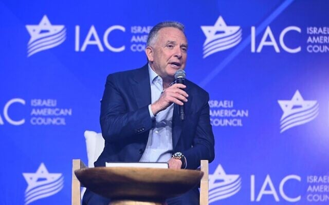 Steve Witkoff speaks during an onstage interview at the Israeli-American Council's conference in Hollywood, Florida, on January 15, 2026. (Noam Galai/Israeli-American Council)