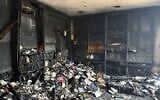 Fire damage to the Beth Israel Congregation, a synagogue in Jackson, Mississippi, January 10, 2026. (Beth Israel Congregation)