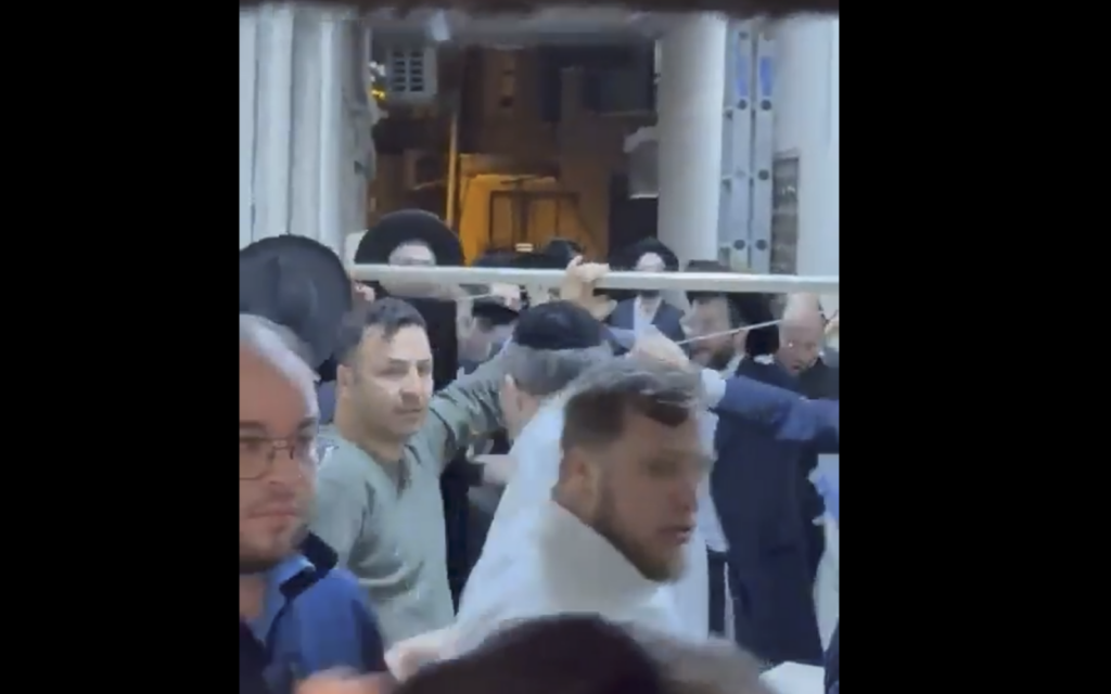 Defense chiefs condemn violent disruption of Bnei Brak conference for Haredi brigade