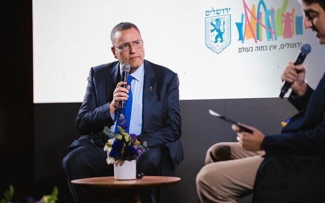 Jerusalem Mayor Moshe Lion at the Jerusalem Future Plans Conference, January 21, 2026. (Neo Media)