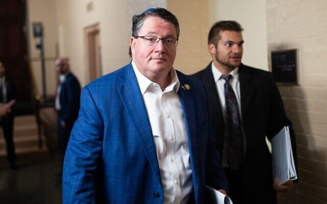 Rep. Randy Fine, Republican of Florida, leaves a meeting of the House Republican Conference in the US Capitol on Tuesday, November 18, 2025. (Tom Williams/CQ Roll Call via JTA) Rep. Randy Fine, Republican of Florida, leaves a meeting of the House Republican Conference in the US Capitol on Tuesday, November 18, 2025. (Tom Williams/CQ Roll Call via JTA)