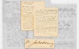 Images of Ze’ev Jabotinsky's 1938 letter. (Nate D. Sanders Auctions)