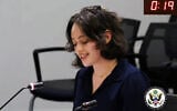 Tova Kaplan, a student at Harvard University, testifies before the US Commission on Civil Rights briefing on antisemitism on college and university campuses on February 19, 2026. (Screenshot via YouTube/ via JTA)