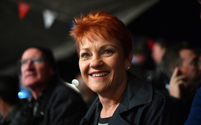 One Nation Senator Pauline Hanson smiles in the Fred Brophy boxing tent at the Birdsville Races in the Queensland town of Birdsville on August 31, 2018 (Saeed KHAN / AFP) One Nation Senator Pauline Hanson smiles in the Fred Brophy boxing tent at the Birdsville Races in the Queensland town of Birdsville on August 31, 2018 (Saeed KHAN / AFP)