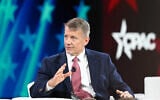 The founder of private military company Blackwater, Erik Prince, speaks during the annual Conservative Political Action Conference (CPAC) at the Gaylord National Resort & Convention Center at National Harbor in Oxon Hill, Maryland, on February 22, 2025. (Alex WROBLEWSKI / AFP)