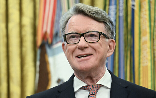 Then-British ambassador to the United States Peter Mandelson speaks as US President Donald Trump makes a trade announcement in the Oval Office of the White House in Washington, DC, on May 8, 2025. (Jim WATSON / AFP) Then-British ambassador to the United States Peter Mandelson speaks as US President Donald Trump makes a trade announcement in the Oval Office of the White House in Washington, DC, on May 8, 2025. (Jim WATSON / AFP)