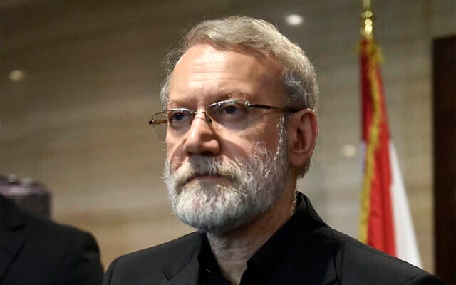 Iranian Secretary of Supreme National Security Council Ali Larijani in Beirut, Lebanon, August 13, 2025. (Lebanese Parliament / AFP) Iranian Secretary of Supreme National Security Council Ali Larijani in Beirut, Lebanon, August 13, 2025. (Lebanese Parliament / AFP)