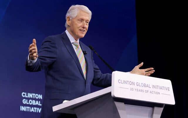 Bill Clinton speaks onstage during the Clinton Global Initiative 2025 Annual Meeting at New York Hilton Midtown on September 25, 2025 in New York City. (JP Yim/Getty Images for New York Hilton Midtown/AFP) Bill Clinton speaks onstage during the Clinton Global Initiative 2025 Annual Meeting at New York Hilton Midtown on September 25, 2025 in New York City. (JP Yim/Getty Images for New York Hilton Midtown/AFP)