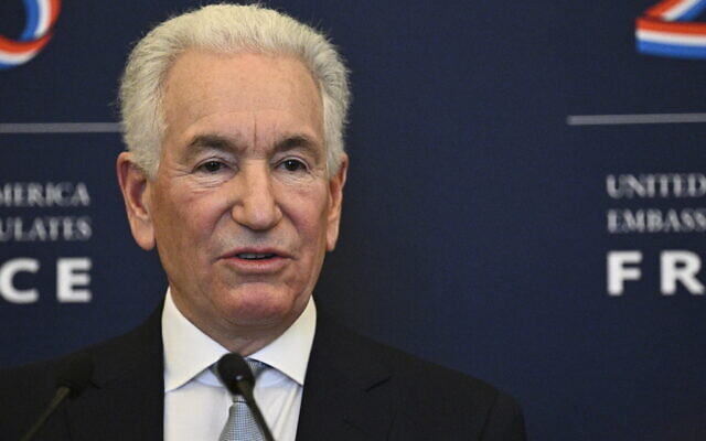 US Ambassador to France Charles Kushner delivers a speech for the official launch of America 250, to celebrate the 250th birthday of the US in 2026, at the US ambassy in Paris, on December 4, 2025. (Photo by JULIEN DE ROSA / AFP) US Ambassador to France Charles Kushner delivers a speech for the official launch of America 250, to celebrate the 250th birthday of the US in 2026, at the US ambassy in Paris, on December 4, 2025. (Photo by JULIEN DE ROSA / AFP)