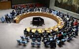 General view of a UN Security Council meeting on the situation in Iran at the United Nations headquarters in New York on January 15, 2026. (ANGELA WEISS / AFP)