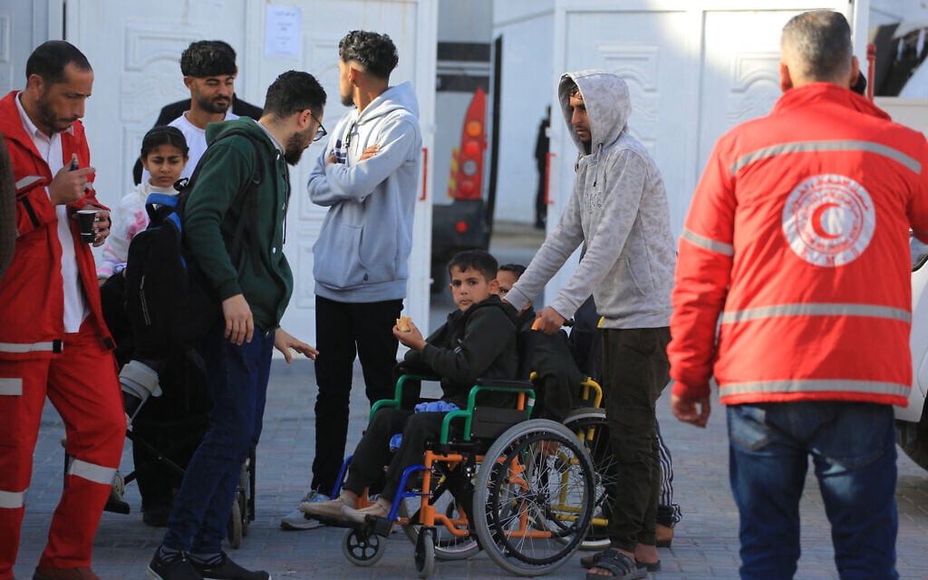 Palestinian patients accompanied by relatives, get ready to leave the Gaza Strip for treatment abroad through the Rafah border crossing between Gaza and Egypt in Khan Yunis, in the southern Gaza Strip on February 3, 2026. (Photo by Bashar Taleb / AFP) Palestinian patients accompanied by relatives, get ready to leave the Gaza Strip for treatment abroad through the Rafah border crossing between Gaza and Egypt in Khan Yunis, in the southern Gaza Strip on February 3, 2026. (Photo by Bashar Taleb / AFP)