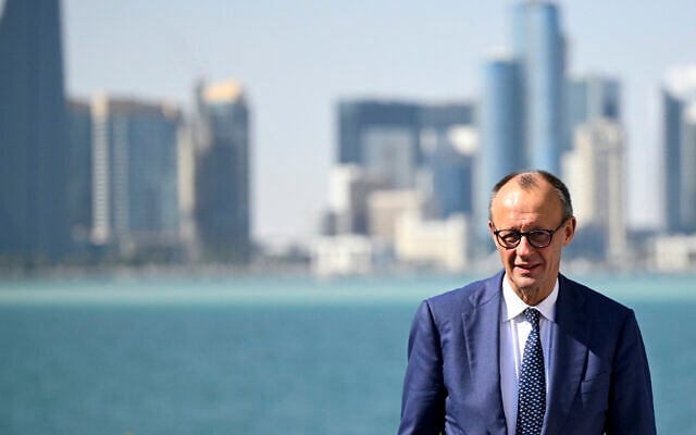 German Chancellor Friedrich Merz after a press conference in Doha on February 5, 2026 (Mahmud HAMS / AFP) German Chancellor Friedrich Merz after a press conference in Doha on February 5, 2026 (Mahmud HAMS / AFP)